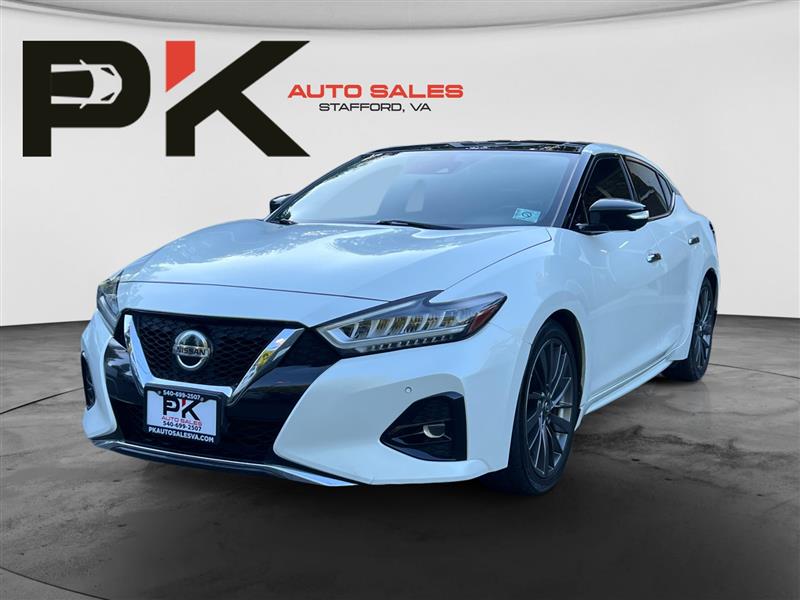 White 2019 Nissan Maxima Sedan Front-Wheel Drive Automatic