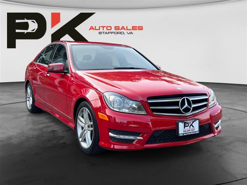 Red 2014 Mercedes-Benz C-Class Sedan All-Wheel Drive Automatic