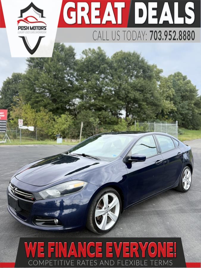 True Blue Pearlcoat 2014 Dodge Dart Sedan Front-Wheel Drive Automatic