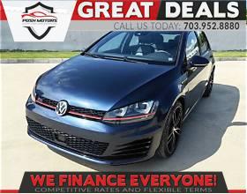 Deep Black Pearl 2016 Volkswagen Golf GTI Hatchback Front-Wheel Drive Automatic