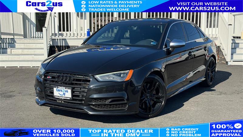 Black 2016 Audi S3 2.0T quattro Premium Plus AWD Sedan All-Wheel Drive 6-Speed Dual Clutch