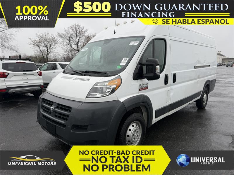 White 2018 RAM ProMaster 3500 159 High Roof Extended Cargo Van Van Front-Wheel Drive Automatic