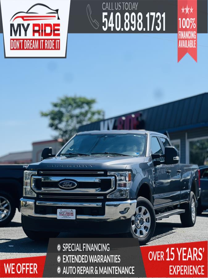 Gray 2022 Ford F-350 Super Duty XL Crew Cab 4WD Pickup Truck Four-Wheel Drive Automatic