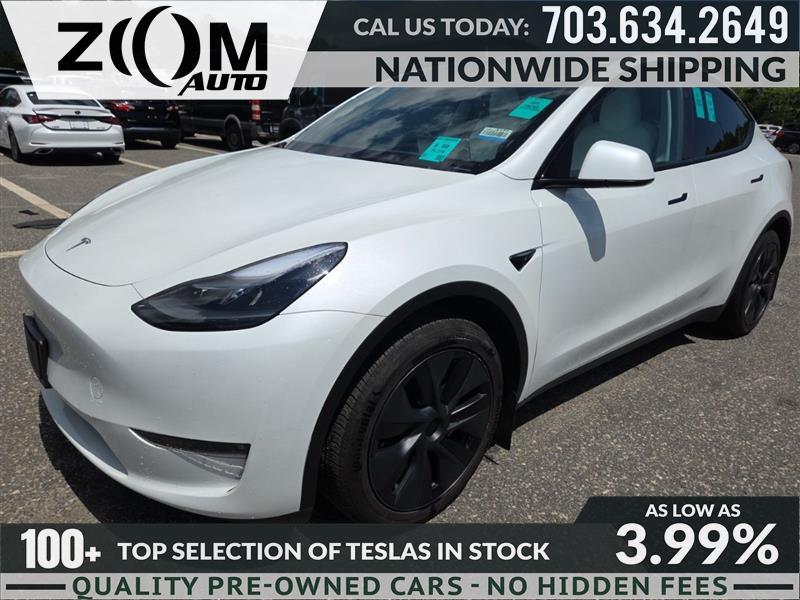 Pearl White Multi-Coat 2024 Tesla Model Y SUV / Crossover All-Wheel Drive Automatic